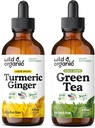 Wild & Organic Turmeric Ginger Tincture 4 fl oz & Green Tea Tincture 4 fl oz 2