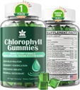 Chlorophyll Gummies - Super Green with Wheat Grass, Sea Moss, Unfiltered ACV & Elderberry, Echinacea, Zinc Complex & Vitamin D3, C, E, B12 for Natural Deodorant, Immune & Digestion Support, 60 Chews 2