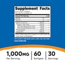 Nutricost Krill Oil 1000mg; 60 Liquid Softgels (2 Bottles) - Omega-3 EPA-DHA 3