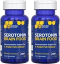 Serotonin Brain Food - 1250mg L-Tryptophan & 400mg Rhodiola Rosea Supplement - Mood Support Supplement for Stress Relief - Neurotransmitter Support with Magnesium Glycinate & Zinc - 120 Capsules 2