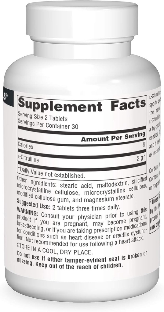 Source Naturals L-Citrulline - Supports Exercise Recovery, Energy and Detoxification*, 1,000 mg - 60 Tablets 4