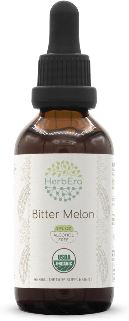 Bitter Melon B120 USDA Organic Tincture | Alcohol-Free Extract, High-Potency Herbal Drops | Certified Organic Bitter Melon (Momordica Charantia) Dried Fruit (4 fl oz) 6