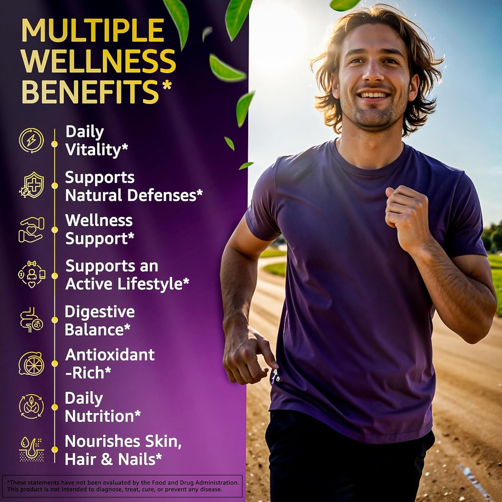 Sea Moss Capsules – 17-in-1 Blend with Black Seed Oil Ashwagandha Bladderwrack Burdock Root Turmeric Vitamin D3 K2 C for Daily Wellness – Multimineral Supplement for Men & Women – 240 Count 5