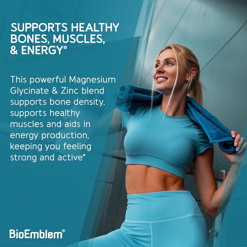BioEmblem Magnesium Glycinate with Zinc and Turmeric Curcumin 4