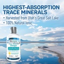Bio Absorb Trace Mineral Drops. Heavy Metal Tested. 284 Servings of Organic Trace Minerals from Concentrated Utah's GSL Sea Water. 125mg of Ionic Magnesium (12 oz) 4