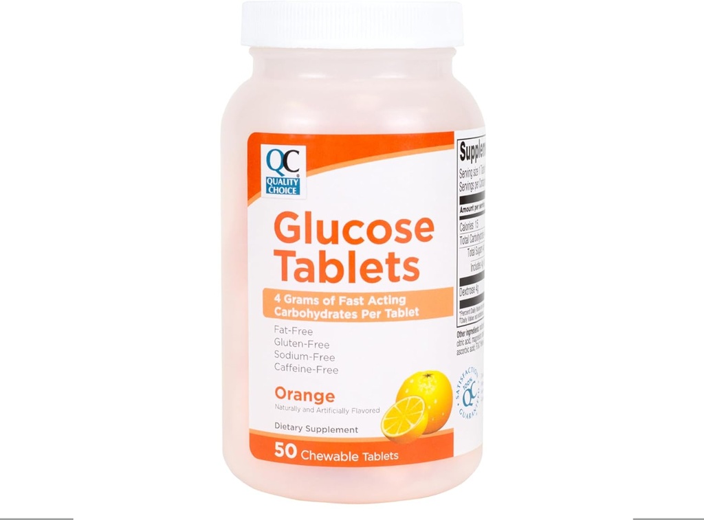 Quality Choice Fast Acting Glucose Tablets Orange Flavor 50 Tablets… 2