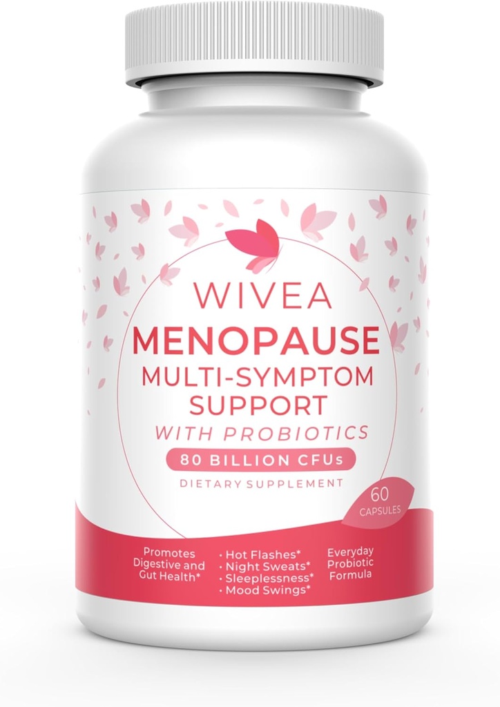 Menopause Multi-Symptom Support with Probiotics for Women | Helps Alleviate Hot Flashes, Night Sweats, Sleeplessness, Mood Swings, Bloating | with Black Cohosh, Dong Quai, Chaste Berry | 60 Ct 2
