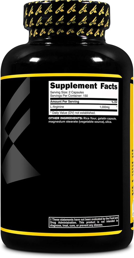 Primaforce L-Arginine (300 Capsules, 150 Servings / 1,000 mg L-Arginine Per Serving) | Extra Strength Amino Acid Supplement for Men and Women - Gluten Free, Non-GMO 5
