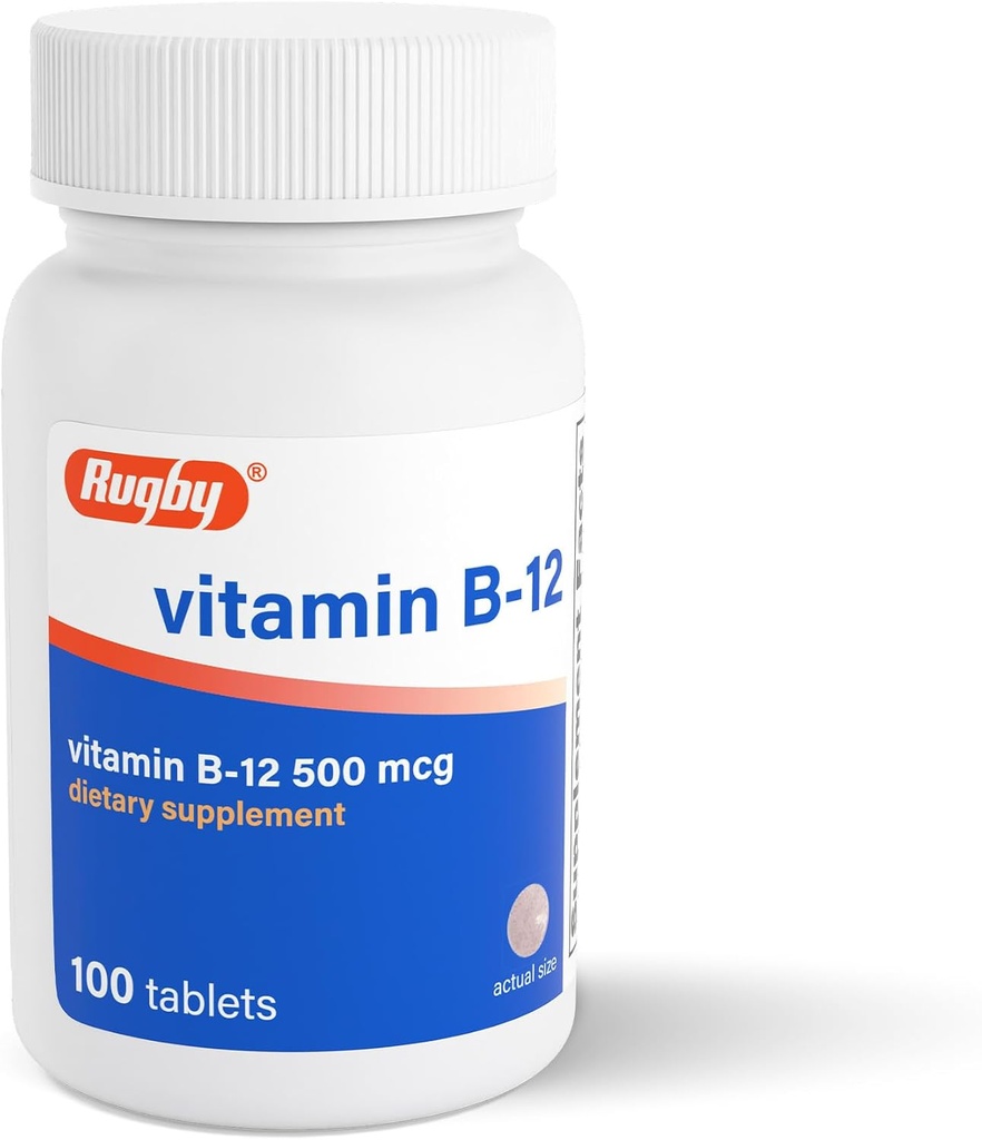 RUGBY Vitamin B-12 500 MCG 100CT Pack of 1 2