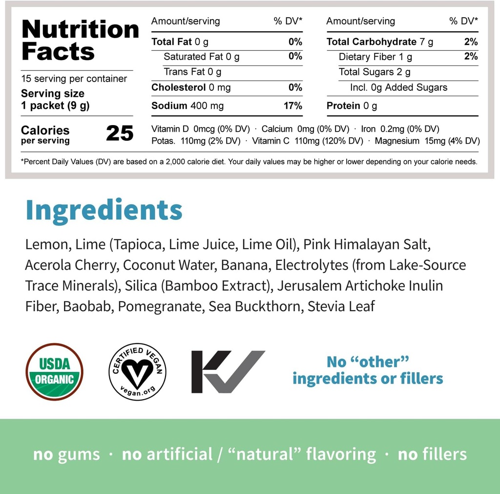 Sprout Living, Colorfuel Hydration Powder Drink Mix, Organic Superfoods + Adaptogens | Hydration Support & Recovery, Electrolytes, Himalayan Pink Salt, Coconut Water, Lemon Citrus Flavor (25 servings) 4