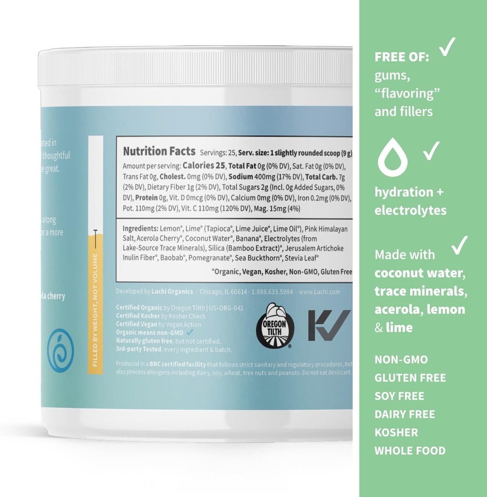 Sprout Living, Colorfuel Hydration Powder Drink Mix, Organic Superfoods + Adaptogens | Hydration Support & Recovery, Electrolytes, Himalayan Pink Salt, Coconut Water, Lemon Citrus Flavor (25 servings) 6