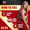 BMVINVOL Horny Goat Weed for Men and Women with Maca, Tribulus, Ginseng, Ashwagandha, Tongkat Ali - 120 Capsules for 4 Month Supply 4