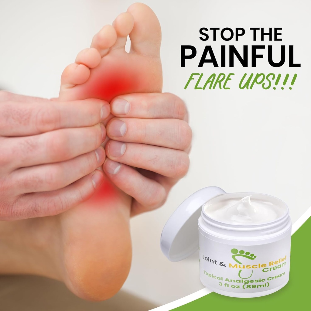 Gout and You Relief Cream for Joint Discomfort, Flare-Ups, Tendon - Fast Acting Muscle Ache Relieving Rub with Arnica/Ilex Leaf Extract, Aloe Vera and Tea Tree Oil 3