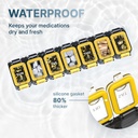 BEXEEN Weekly Medicine Pill Organizer Waterproof 7 Day Large Pill Box Daily Pill Case Cute Vitamin Organizer Portable Pill Container Travel Pills Holder XL Supplement Medication Dispenser One a Day 3