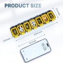 BEXEEN Weekly Medicine Pill Organizer Waterproof 7 Day Large Pill Box Daily Pill Case Cute Vitamin Organizer Portable Pill Container Travel Pills Holder XL Supplement Medication Dispenser One a Day 5