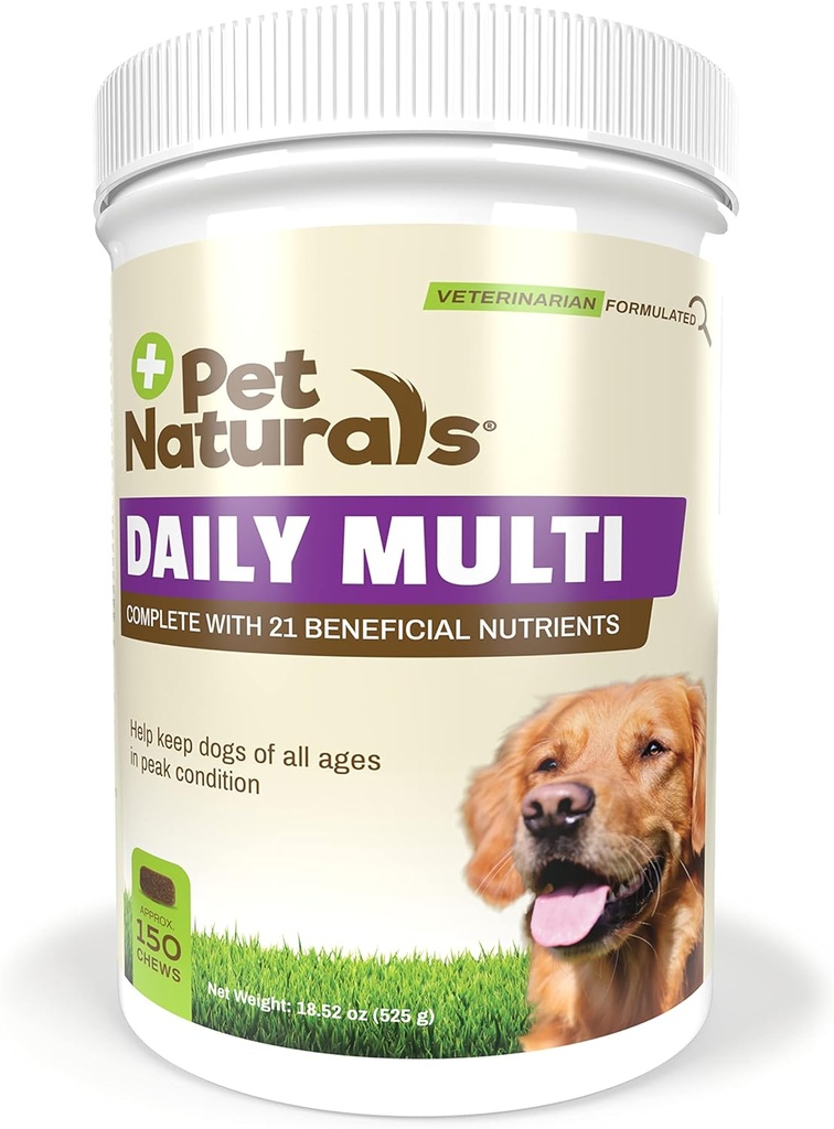 Pet Naturals Daily Multivitamin for Dogs, Veggie Flavor, 150 Chews - Yummy Chews with Amino Acids, and Antioxidants - Supports Energy, Metabolic Function and Pet Wellness 2