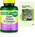 Sprin Val-Ley Super Vitamin B-Complex Tablets Dietary Supplement Value Size, 250 Count (Over 8 Months Supply) + Exclusive Vtmx Vitamin Guide (2 Items) 2