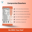 GoLive Prebiotic and Probiotic for Women, Men, Kids. Tangerine Turmeric Synbiotic Powder w/ L-Glutamine, Vitamin D3, Electrolytes. For Gut Health, Digestion, Metabolism, Immunity 15-50B CFUs. 5