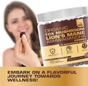 Organic 10X Lion’s Mane Mushroom Gummies for Kids Adults (4350mg) - Gluten Free Daily Supplement Complex Blend with Reishi Turkey Tail Shiitake 6