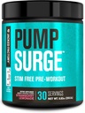 Jacked Factory Pumpsurge Caffeine Free Pre Workout for Men & Women - Nootropic Booster & Stim Free Pre Workout - Intense Pumps, Enhanced Focus - 30 Servings, Strawberry Lemonade 2