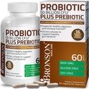 Bronson Probiotic 50 Billion CFU + Prebiotic with Apple Polyphenols & Pineapple Fruit Extract + Vitamin B Complex Sustained Release 3