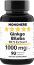 MONOHERB Ginkgo Biloba Extract 1000 mg - 90 Vegetarian Capsules 2