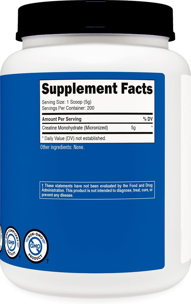Nutricost Creatine Monohydrate Micronized Powder (1 KG) - Pure Creatine Monohydrate 6