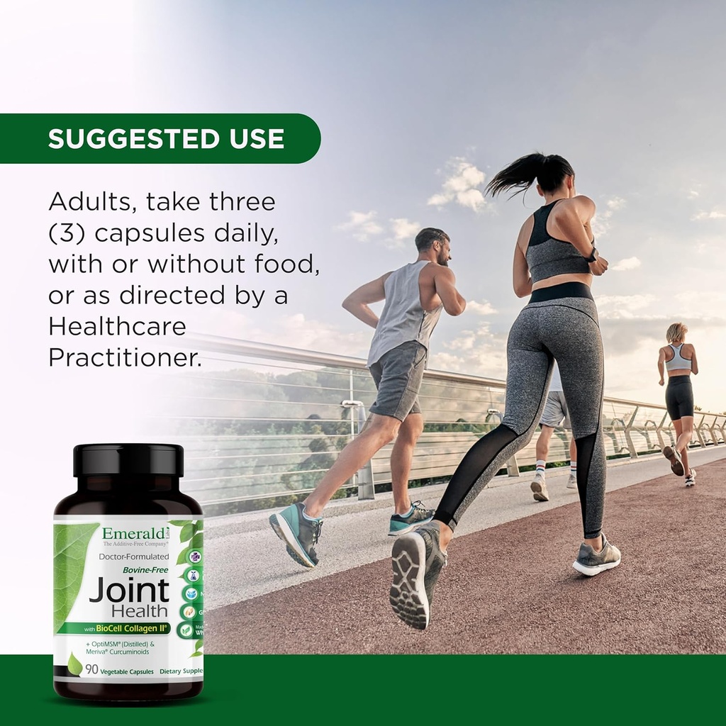 EMERALD LABS Joint Health - Biocell II Collagen, OptiMSM, Glucosamine, Meriva Turmeric Curcuminoids & More - Joint Health, Mobility & Flexibility Support* - 90 Vegetable Capsules (30-Day Supply) 6