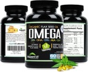 Flax Seed Oil - Omega 3 Super Blend with DPA, EPA, DHA, ALA and GLA with Fish, Borage and Organic Flax Seed Oil - Over 2,400 Milligram Strength - Gluten Free - Made in The USA - 60 SoftGels 5