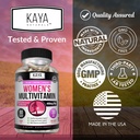 Kaya Naturals Women's Multivitamin, Overall Healthy Antioxidant, and Immune Support, Vitamins A, D, C, E, Biotin, Folic Acid, & Multi-Mineral, Energy & Metabolism Vitamin Supplement 60 Count 5
