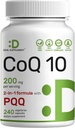 DEAL SUPPLEMENT CoQ10 200mg with PQQ 200mcg, 240 Veggie Capsules | Bioavailable Coenzyme Q10 Complex | Supports Heart, Energy & Brain Health | Antioxidant Support | Non-GMO 2