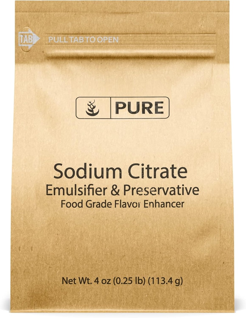 Pure Original Ingredients Sodium Citrate (4 oz) Preservative & Emulsifier for Molecular Gastronomy 2