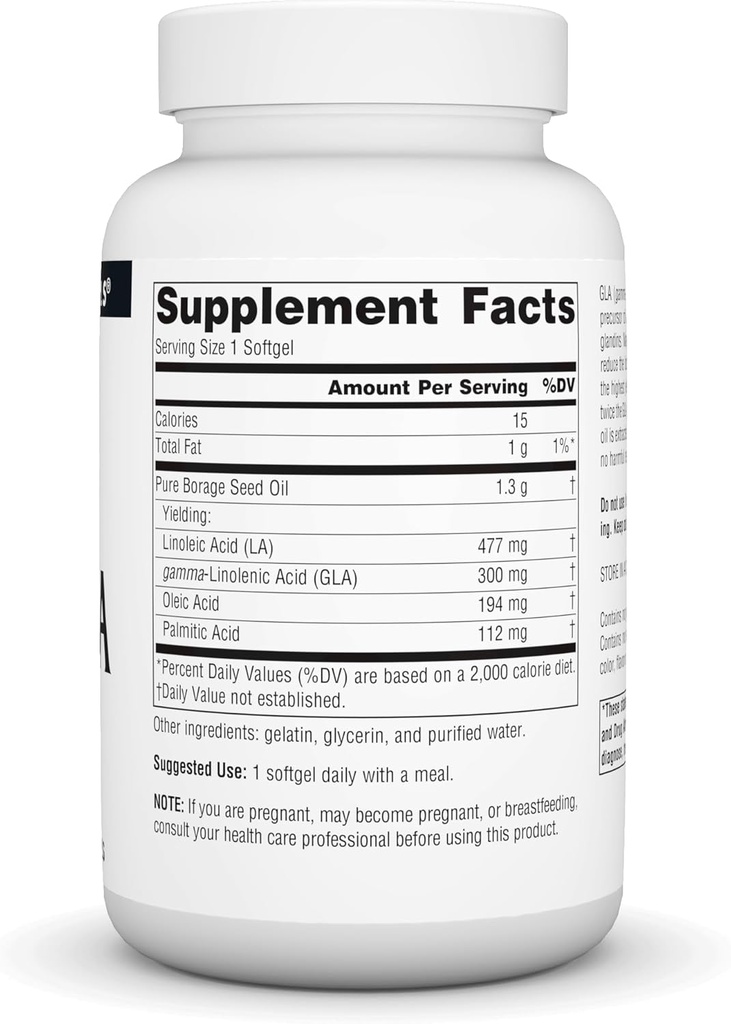 Source Naturals Mega-GLA 300 - Borage Seed Oil That is Hexane-Free - 30 Softgels 3