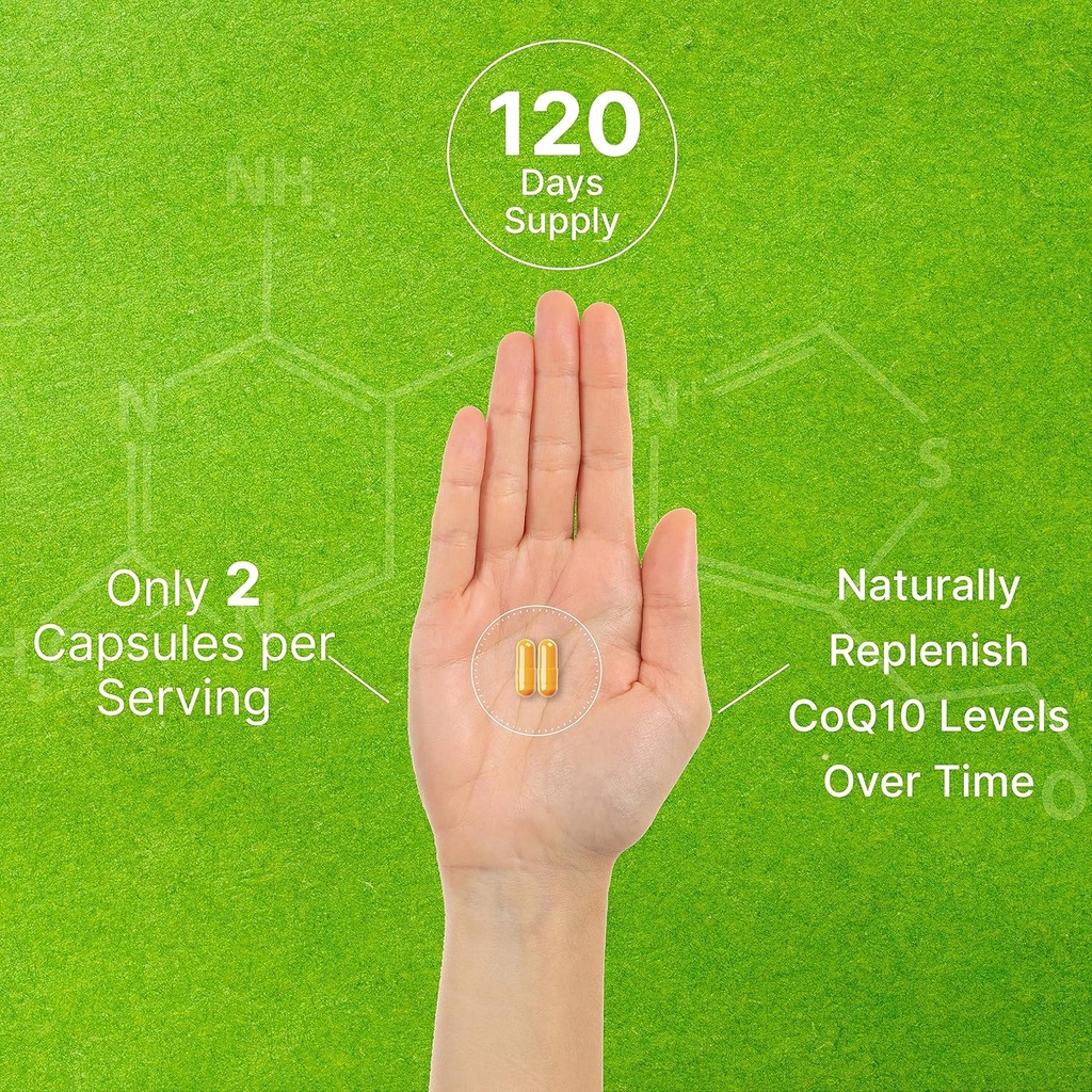 DEAL SUPPLEMENT CoQ10 200mg with PQQ 200mcg, 240 Veggie Capsules | Bioavailable Coenzyme Q10 Complex | Supports Heart, Energy & Brain Health | Antioxidant Support | Non-GMO 6