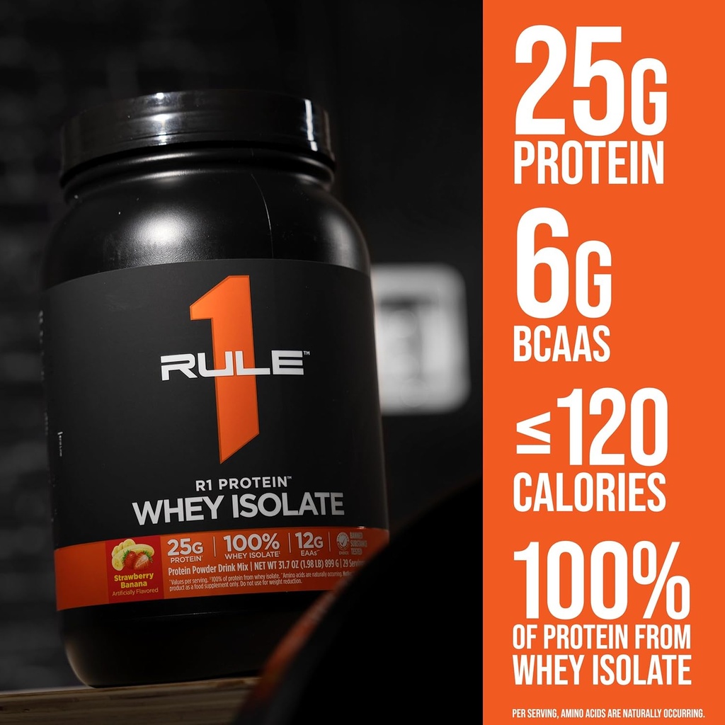 Rule 1 R1 Protein Whey Isolate - with 25g Protein & 6g BCAA Exclusively from Isolated & Hydrolyzed Sources for Workout Recovery (2 Pounds*, Orange Dreamsicle) 6