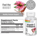 SOLARAY Vitamin C & Echinacea Root | Healthy Immune System Support w/ 500 mg VIT C & 300 mg Echinacea Per Capsule | Non-GMO & Vegan | 120 VegCaps 4