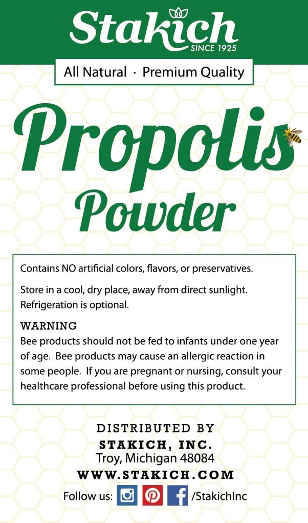 Stakich Bee Propolis Powder - All Natural- 1 Pound (16 Ounce) 3