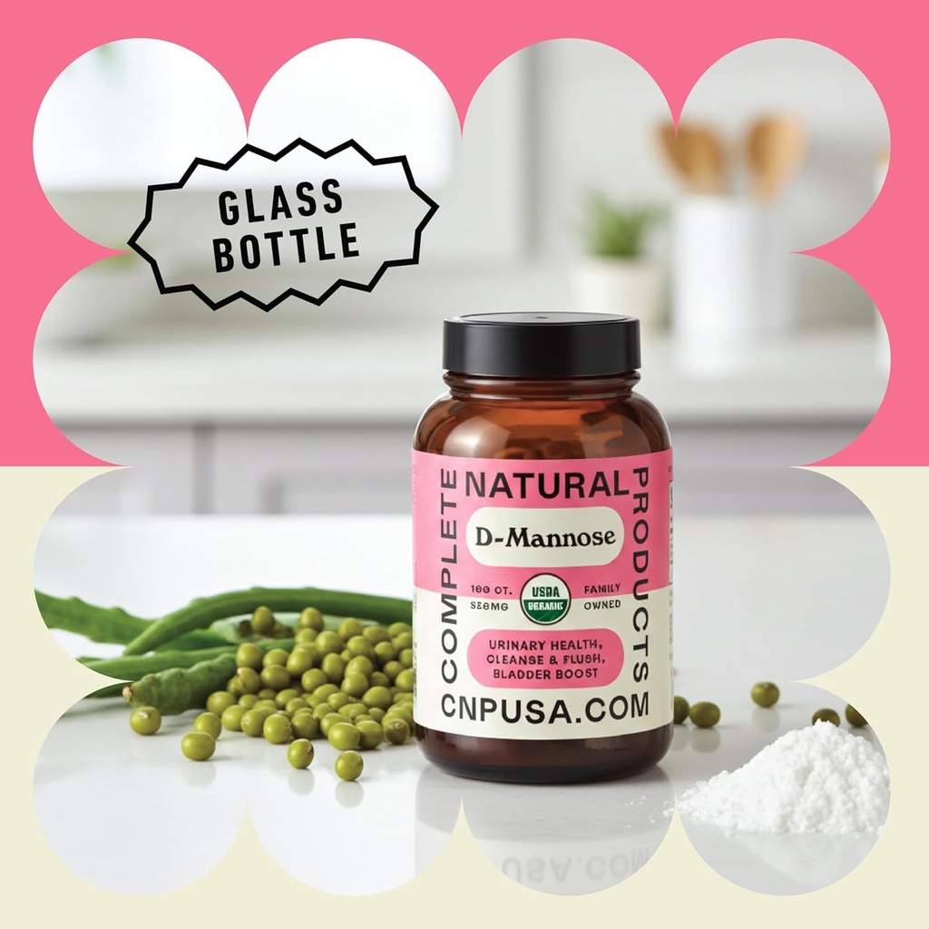 Complete Natural Products Organic D-Mannose Capsules - Pure D-Mannose Pills 100 Count for UTI, Bladder, & Urinary Tract Health 5