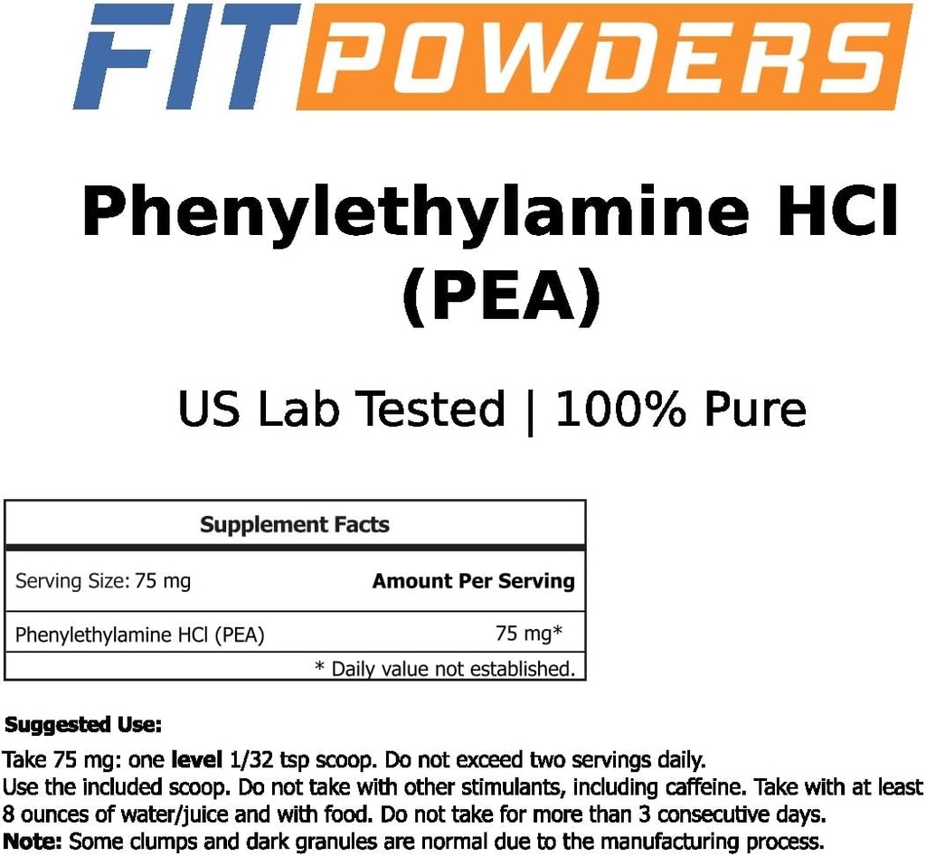 Beta Phenylethylamine HCl Pea Powder (Phenethylamine), Phenylethylamine Powder for Serotonin, Dopamine, and Energy Boost 5