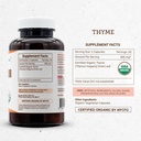 Secrets of the Tribe Thyme 120 Capsules, 800 mg, USDA Organic Thyme (Thymus Vulgaris) Dried Leaf (120 Capsules) 5