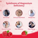 90 CT Magnesium Glycinate Gummies 1000mg - Sugar Free Magnesium Potassium Supplement with Vitamin D, B6, CoQ10 for Calm Mood & Sleep Support - 90 Raspberry Gummies 4