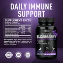 Zeal Naturals Max Strength Elderberry Capsules + Zinc + Vitamin C | 500mg for Immune System Support with Black Sambucus Elderberry | 100 Count | 3-in-1 Immune Support for Adults 3