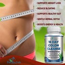 15 Day Colon Cleanse and Detox, Herbal Detox Formula, Supports Weight Loss, Constipation Relief - Boosts Energy. Flush Toxins, Natural Safe Colon Cleanser for Men and Women - 30 Capsules 4