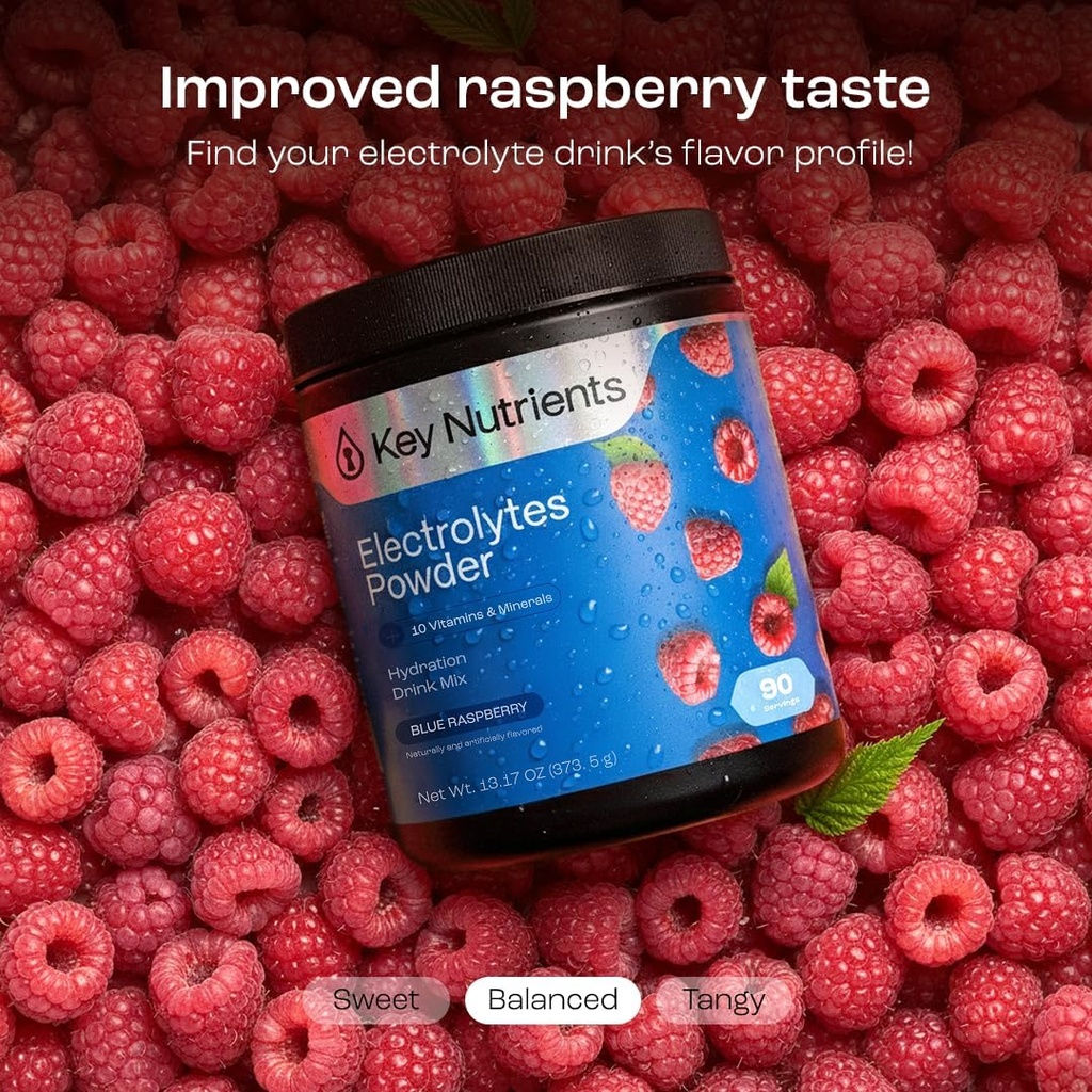 KEY NUTRIENTS Electrolytes Powder Packets - Tropical Pineapple Coconut 20 Pack Hydration Packets - Travel Hydration Powder - No Sugar, No Calories, Gluten Free Keto Electrolytes Powder - Made in USA 4