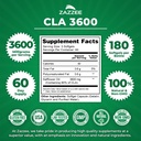 Zazzee High Potency CLA 3600, 180 Softgels, 3600 mg per Serving, Conjugated Linoleic Acid from Safflower Oil, Concentrated and Standardized, 60 Day Supply, Non-GMO and Made in The USA 4