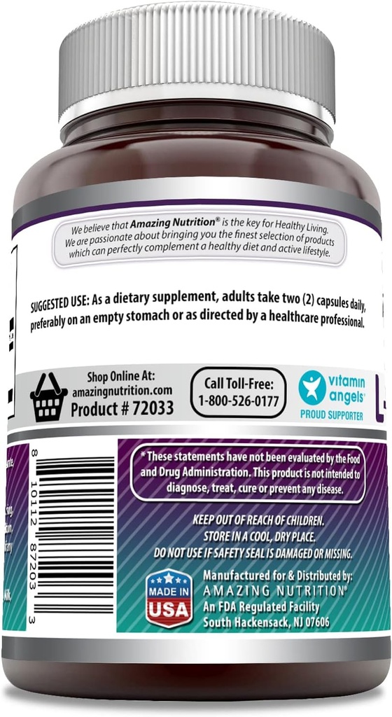 Amazing Formulas L-Methionine Supplement | 1000 Mg per Serving | 100 Capsules | Non-GMO | Gluten-Free | Made in USA 3