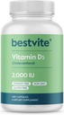 BESTVITE Vitamin D 2000 IU (240 Capsules) - No Stearates - Non GMO - Gluten Free 2