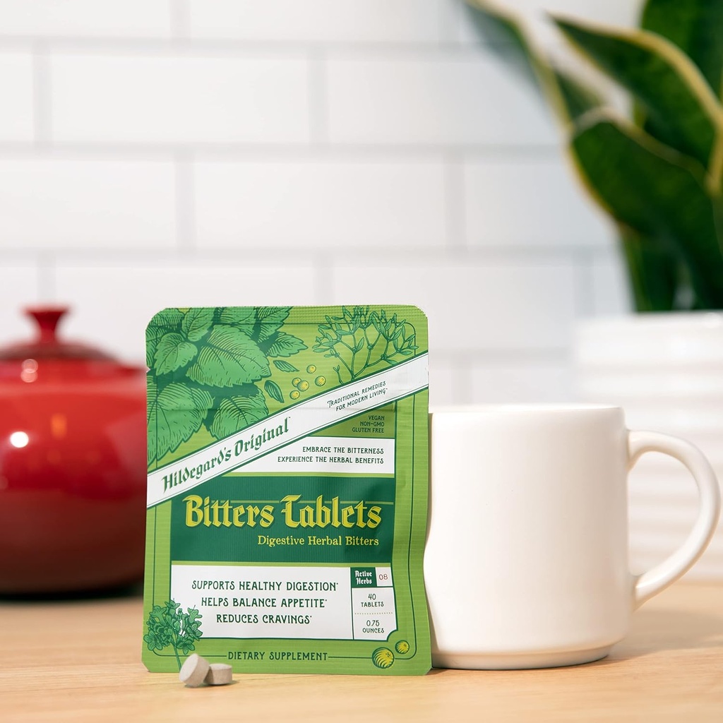 Hildegard's Original Bitters Tablets: Herbal Remedy for Fasting Support, Kidney Liver Cleanse Detox & Repair, Heartburn, & Digestion Supplements 6