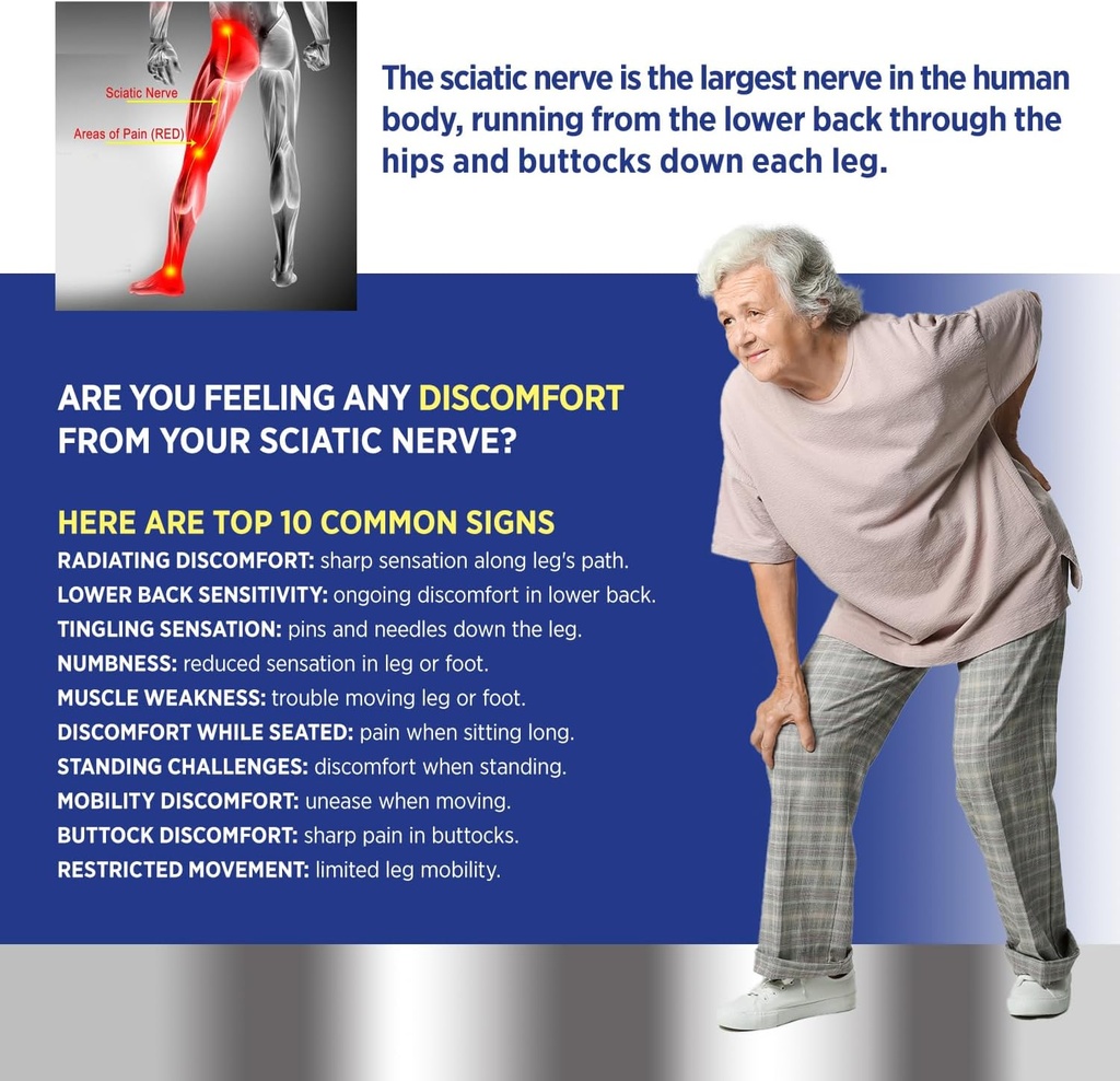 Advanced Sciatic Nerve Support Relief: Alpha Lipoic Acid Vitamin, Benfotiamine - 12 in 1 Sciatica Supplements - 120 Capsules- 30-60 Supply- Made in USA 3