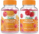 Lifeable Calcium with Vitamin D + Calcium Magnesium, Gummies Bundle - Great Tasting, Vitamin Supplement, Gluten Free, GMO Free, Chewable 2